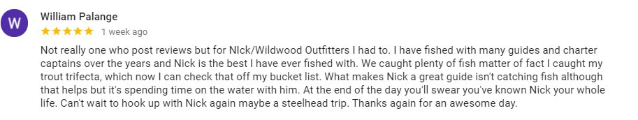 Reviews for PA fishing guides.