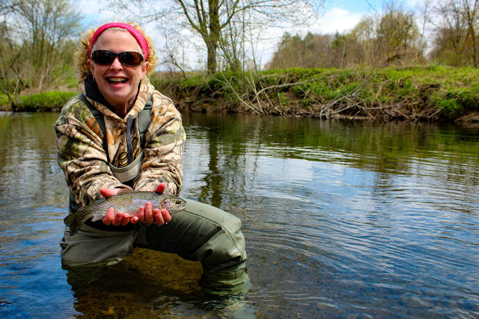 Western PA rainbow trout fishing. 
