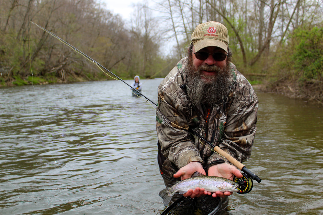 Fly fishing for trout in PA.