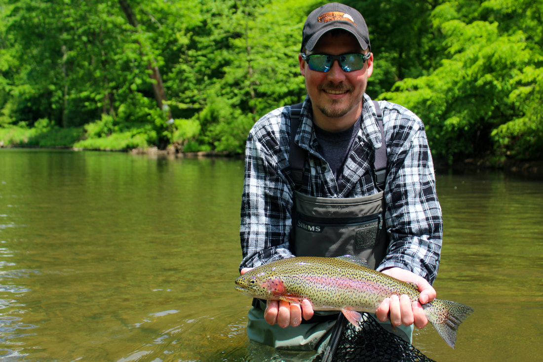 Rainbow trout fishing on the East Coast. 