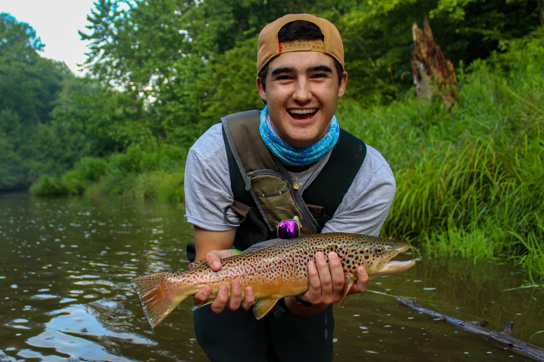 Brown trout fishing in PA. 