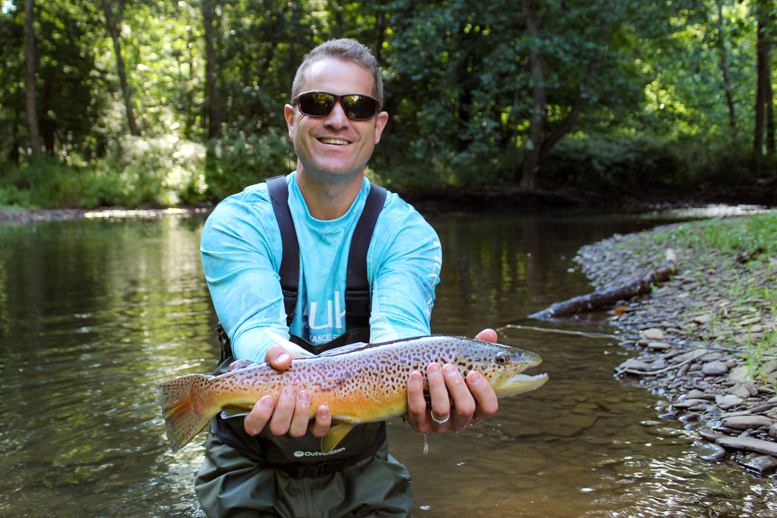 Trophy brown trout fly fishing guide trips. 