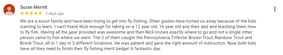 Good reviews for Pennsylvania fishing guides. 