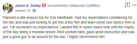 Reviews of Pennsylvania steelhead guides.