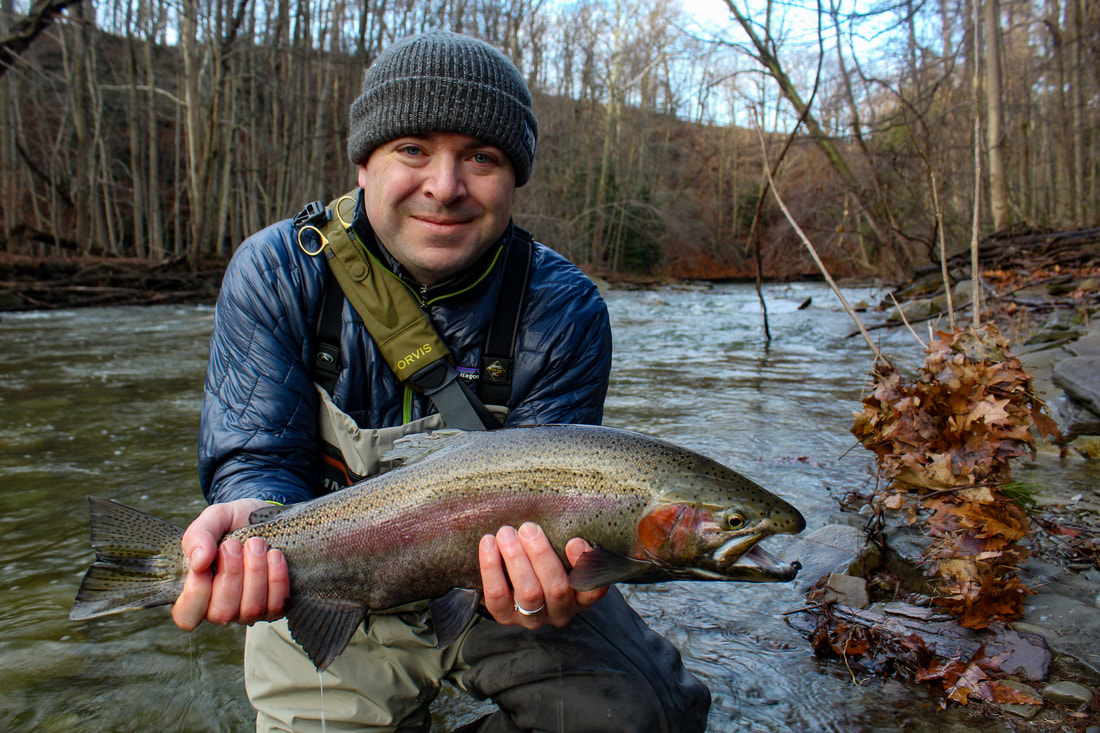 Fly fishing the Great Lakes tributaries. 