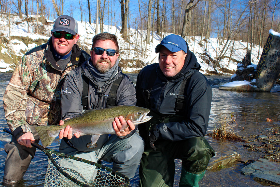 Steelhead fly fishing in the Great Lakes.